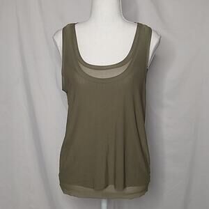 Reserved Women's Double Layer Mesh Tank Top Olive